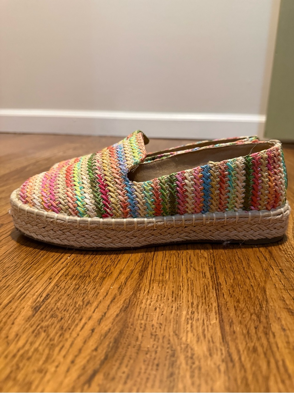 Joie Multicolor Braided Trim Espadrille Flats